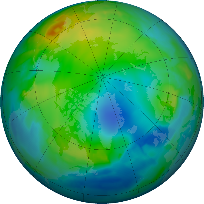 Arctic ozone map for 10 December 2011